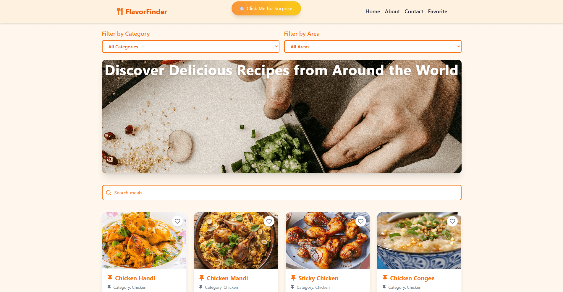 Flavor Finder Website